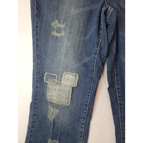 Lane Bryant Distinctly Boot Cut Jeans Sz 20 Patchwork Distressed Stretch NWT - Picture 4 of 12